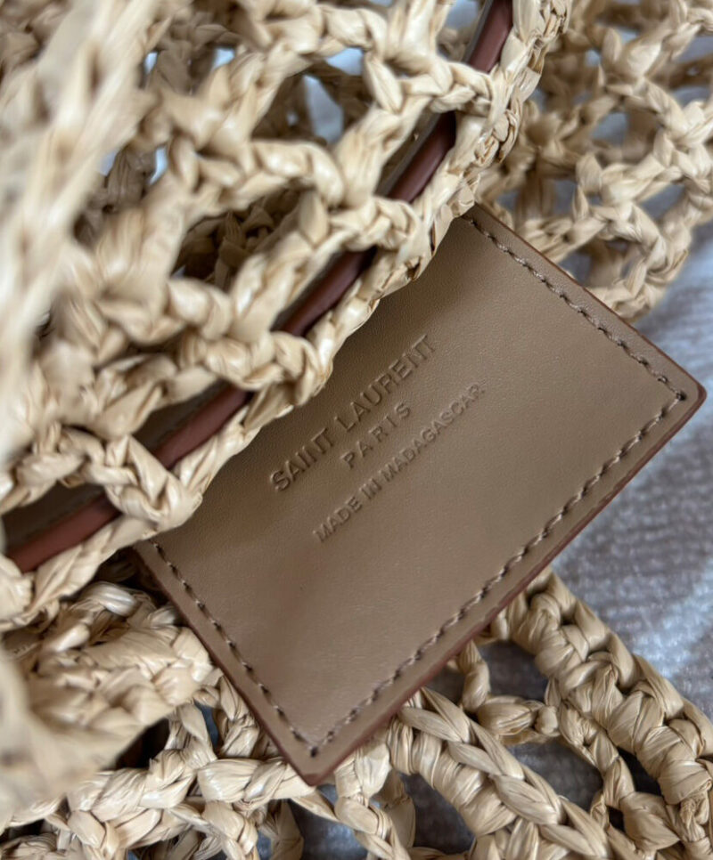 Saint Laurent Oxalis Bag In Raffia Macrame